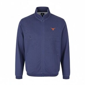 Texas Longhorns Jacket Mens Large Navy Blue NCAA Johnnie O Full Zip Fleece